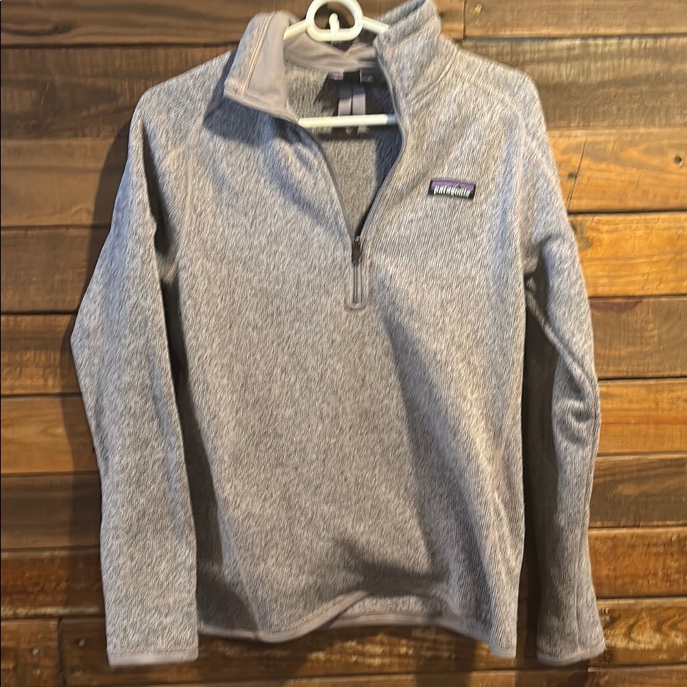 Patagonia Gray Zip Up Sweater Fleece